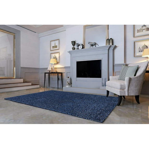 Nourison Feather Soft Contemporary Ivory Blue Area Rug