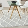 thumbnail image 1 of Nourison Feather Soft Trellis Grey Ivory 5'3" x 7'3" Area Rug, (5x7), 1 of 9