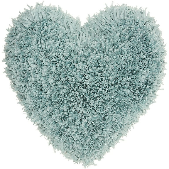 Nourison Frame Heart Shag Decorative Throw Pillow, 18" x 18", Celadon
