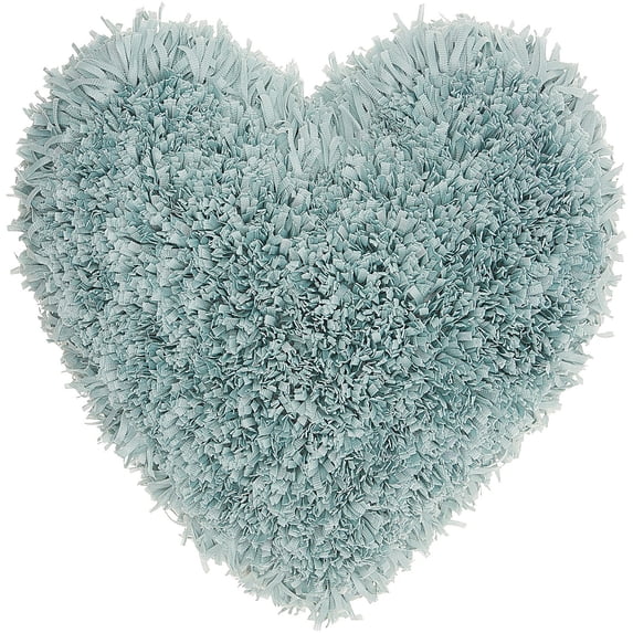 Nourison Frame Heart Shag Decorative Throw Pillow, 18" x 18", Celadon