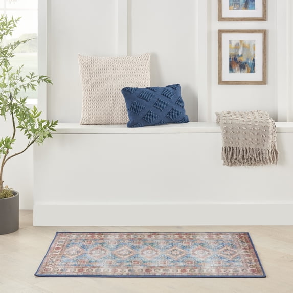 Nourison Fulton Persian Blue Ivory 1'10" x 5' Area Rug, (2x5)