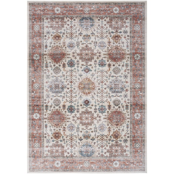 Nourison Fulton Vintage Beige/Multi 7'10" x 9'10" Area Rug, (8x10)