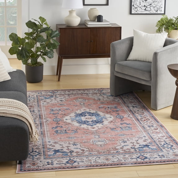 Nourison Fulton Vintage Coral 5' x 7' Area Rug, (5x7)