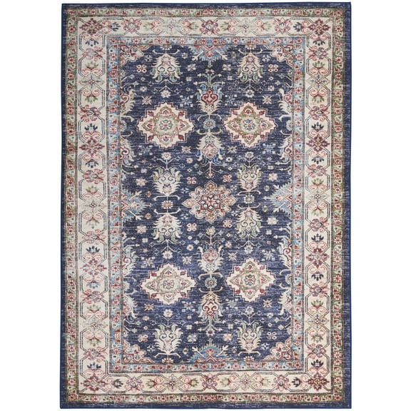 Nourison Fulton Vintage Navy 5' x 7' Area Rug, (5x7)