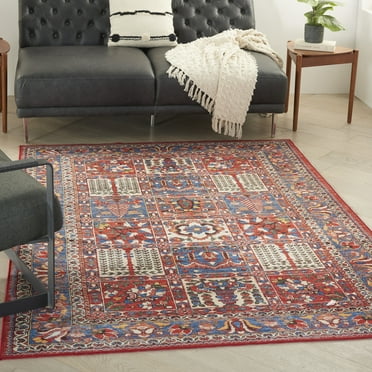 Nourison Fulton Vintage Red 5' x 7' Area Rug, (5x7)