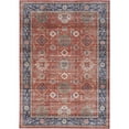 thumbnail image 1 of Nourison Fulton Floral Vintage Non-Slip Flatwoven Indoor Rug Rust 5' x 7', 1 of 7