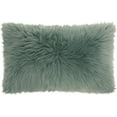thumbnail image 1 of Nourison Fur Celadon Decorative Throw Pillow , 1'2"X2', 1 of 2