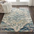 thumbnail image 1 of Nourison Fusion Oushak Center Medallion Cream/Blue Area Rug, 1 of 8