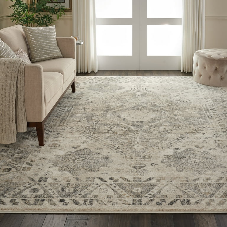 Nourison Fusion Persian Cream/Grey 9'6&quot; x 13' Area Rug, (10x13 