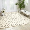 thumbnail image 1 of Nourison Galway Modern Shag Ivory/Chocolate 7'6" x 9'6" Area Rug, (8' x 10'), 1 of 5