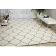 thumbnail image 1 of Nourison Galway Modern Trellis Shag Ivory/Ash 5' x 7' Area Rug, (5' x 7'), 1 of 5