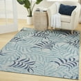 thumbnail image 1 of Nourison Garden Oasis Indoor/Outdoor Blue 4' x 6' Area Rug (4x6), 1 of 9