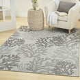 thumbnail image 1 of Nourison Garden Oasis Indoor/Outdoor Grey 5' x 7' Area Rug (5x7), 1 of 10