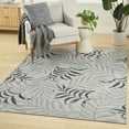thumbnail image 1 of Nourison Garden Oasis Indoor/Outdoor Grey 6' x 9' Area Rug (6x9), 1 of 10