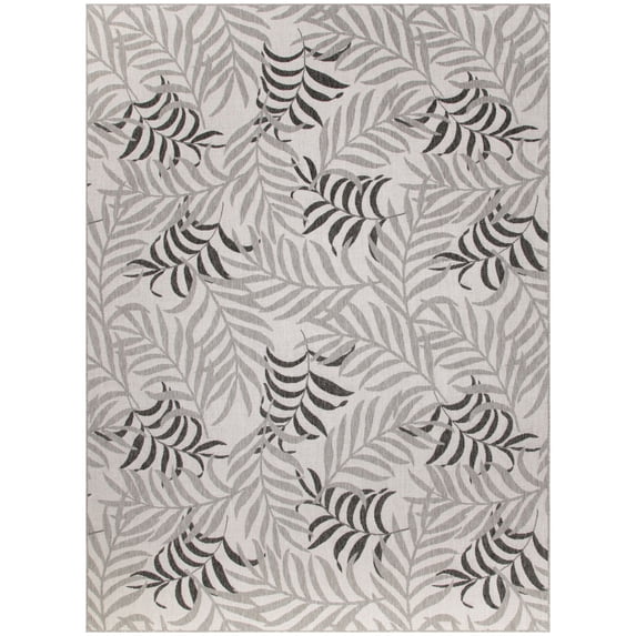 Nourison Garden Oasis Tropical Outdoor Rug Grey 9' x 12'