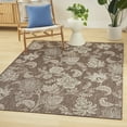 thumbnail image 1 of Nourison Garden Oasis Indoor/Outdoor Mocha 4' x 6' Area Rug (4x6), 1 of 10