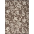 thumbnail image 1 of Nourison 4' x 6' Garden Oasis Flatweave Indoor Outdoor Area Rug Mocha, 1 of 10