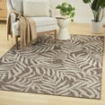 thumbnail image 1 of Nourison Garden Oasis Indoor/Outdoor Mocha 4' x 6' Area Rug (4x6), 1 of 9