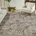thumbnail image 1 of Nourison Garden Oasis Indoor/Outdoor Mocha 9' x 12' Area Rug (9x12), 1 of 9