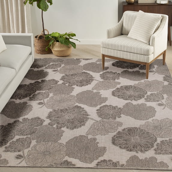 Nourison Garden Oasis Indoor/Outdoor Natural 8' x 10' Area Rug (8x10)