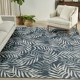 thumbnail image 1 of Nourison Garden Oasis Indoor/Outdoor Navy 9' x 12' Area Rug (9x12), 1 of 9
