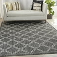 thumbnail image 1 of Nourison Garden Party Indoor/Outdoor Traditional Trellis Charcoal 7' x 10' Area Rug, (7' x 10'), 1 of 10