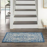 Mainstays 6'x9' Navy Tropical Palm Outdoor Area Rug - Walmart.com