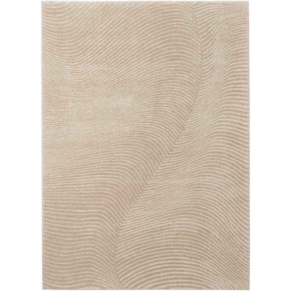 Nourison Gemma Abstract Curve Indoor Area Rug Taupe 7'10" x 9'10"
