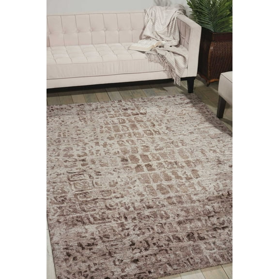 Nourison Gemstone Animal Print Smoky Quartz 5'6" x 7'5" Area Rug, (6x7)