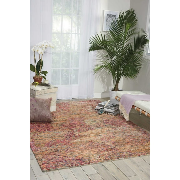 Nourison Gemstone Contemporary Abstract Tourmaline 3'9" x 5'9" Area Rug, (4' x 6')