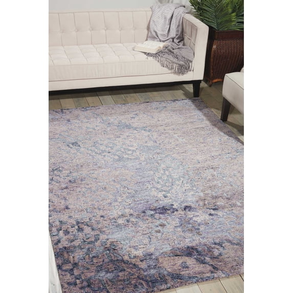 Nourison Gemstone Contemporary Sapphire 5'6" x 7'5" Area Rug, (5' x 8')