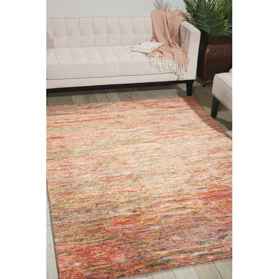 Nourison Gemstone Modern Abstract Fire Opal 5'6" x 7'5" Area Rug, (5' x 8')