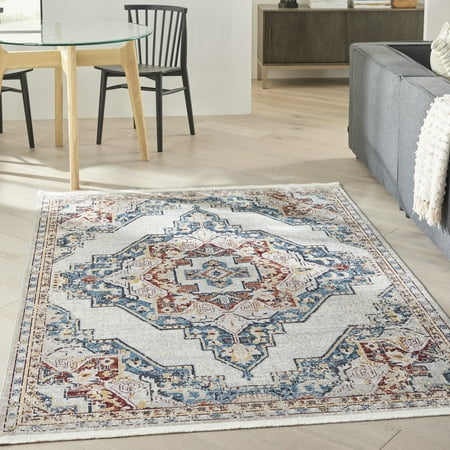 Nourison Geneva Traditional French Country Multicolor 4' x 6' Area Rug