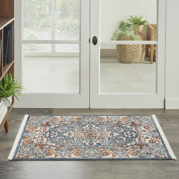 Nourison Geneva Vintage French Country Multicolor 2'2" x 3'9" Area Rug, (2' x 4')