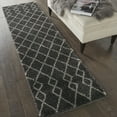 thumbnail image 1 of Nourison Geometric Shag Tribal Charcoal 2'2" x 7'6" Area Rug, (2x8), 1 of 8