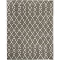 thumbnail image 1 of Nourison Geometric Shag GOS01 Silver/Gray/White Indoor Area Rug - 7'10X9'10, 1 of 9