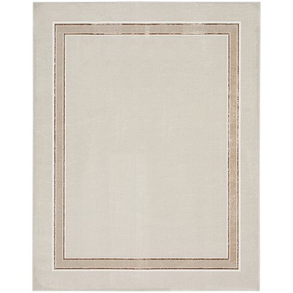 Nourison Glam 9' x 12' Ivory Cream Contemporary Indoor Rug