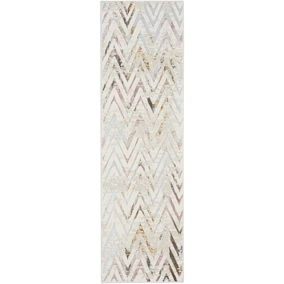 Nourison Glam 2'3" x 7'6" Multicolor Contemporary Indoor Rug