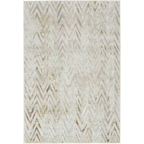 Nourison Glam Chevron Multicolor 3'11" x 5'11" Area Rug, (4x6)