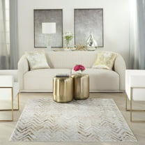 Nourison Glam Chevron Multicolor 5'3" x 7'3" Area Rug, (5x7)