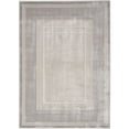 thumbnail image 1 of Nourison Glam Modern Bordered Indoor Rug Silver 3'11" x 5'11", 1 of 9