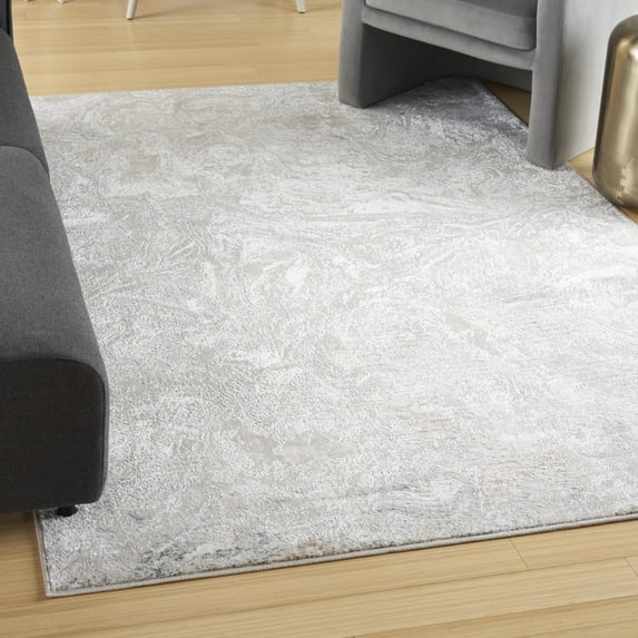 Nourison Glam Modern Grey Multicolor 3'11" x 5'11" Area Rug (4x6)