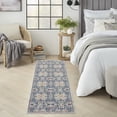 thumbnail image 1 of Nourison Global Vintage Geometric Navy Multicolor 2'4" x 8' Area Rug, (8' Runner), 1 of 7