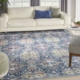 thumbnail image 1 of Nourison Global Vintage Geometric Navy Multicolor 8'10" x 11'10" Area Rug, (9' x 12'), 1 of 8