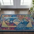 thumbnail image 1 of Nourison Global Vintage Persian Blue/Multicolor 2' x 4' Area Rug, (2x4), 1 of 8