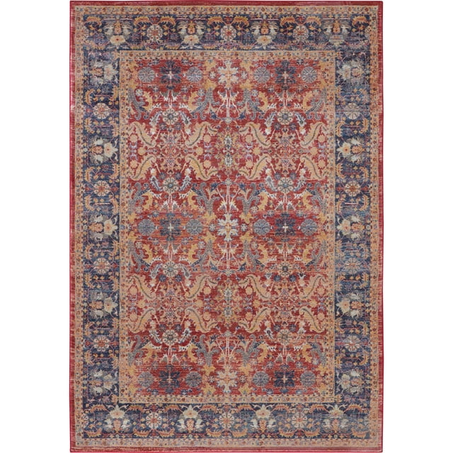 Sarah Rug 4 X 6 Nourison Global Vintage Persian Red 4' x 6' Area Rug, (4x6) - Walmart.com