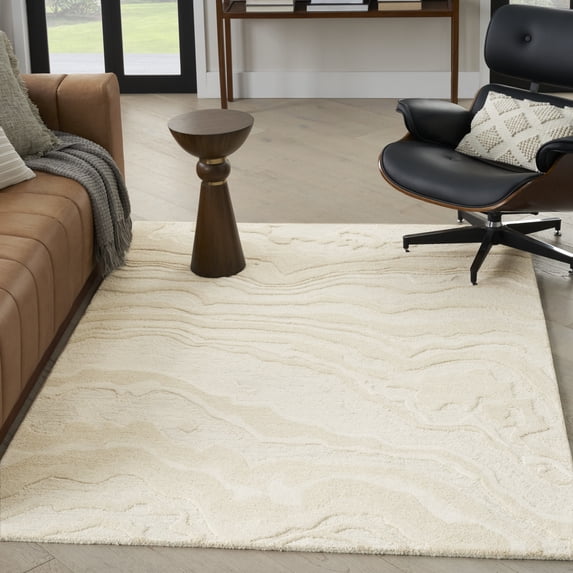 Nourison Graceful 5'3" x 7'3" Ivory Modern Indoor Rug
