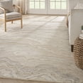thumbnail image 1 of Nourison Graceful 7'9" x 9'9" Beige Modern Indoor Rug, 1 of 8