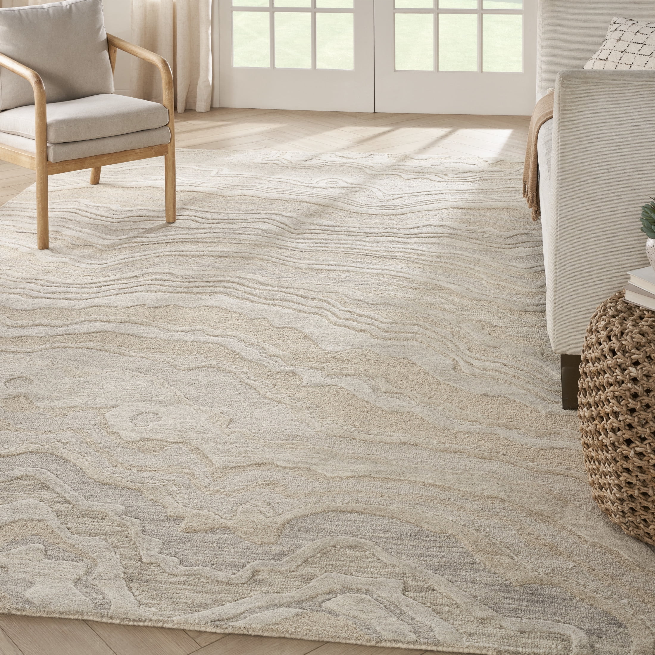 Nourison Graceful 8'6" x 11'6" Beige Modern Indoor Rug