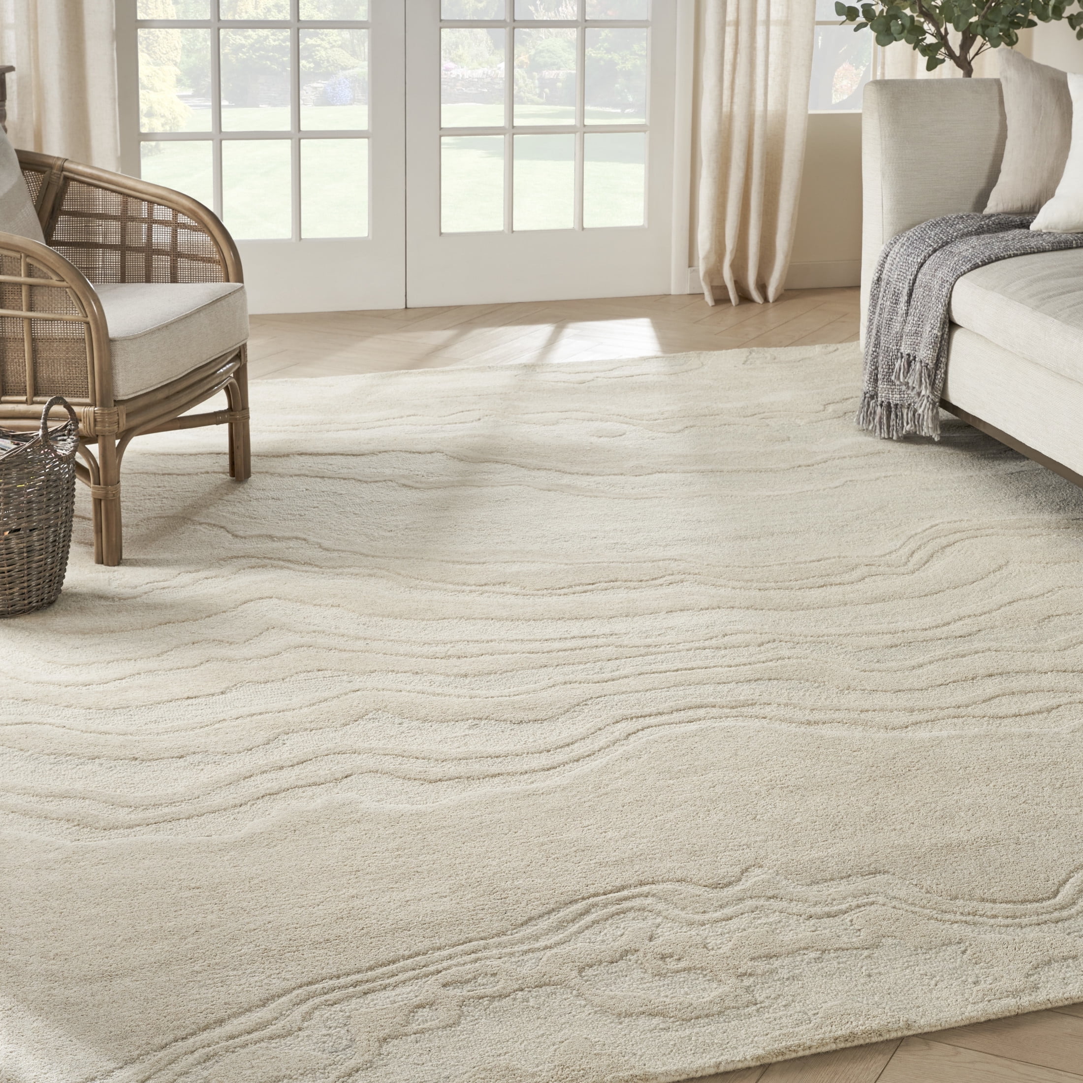 Nourison Graceful 8'6" x 11'6" Ivory Modern Indoor Rug